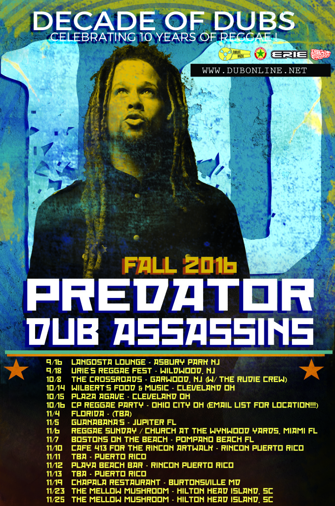 Predator Dub assassins Decade Of Dubs Fall Tour Poster